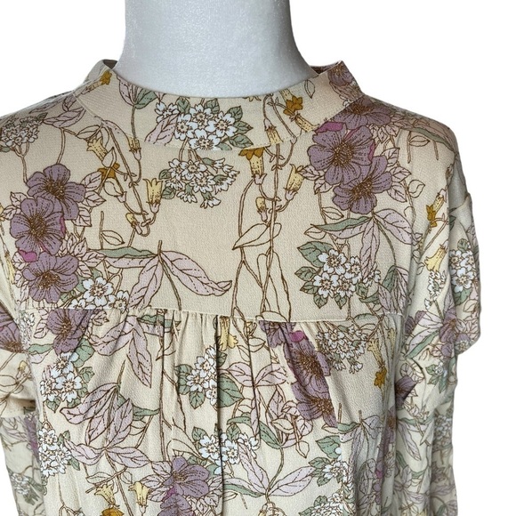 A.N.A. Cottagecore Prairie Woman’s 3/4 Sleeve Dress Cream Floral Large NWT - Picture 8 of 15